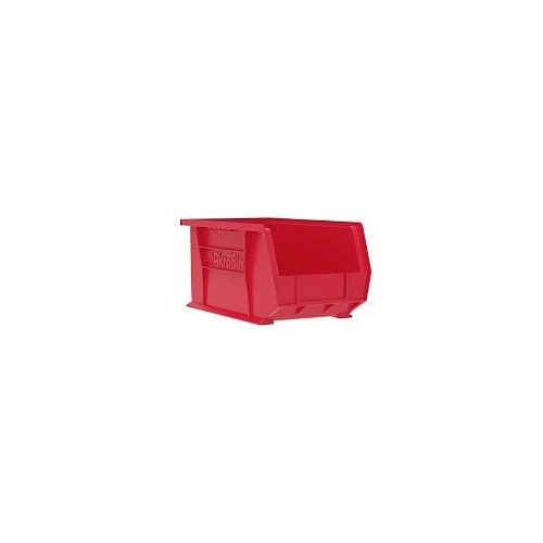 Sarjo AKM-30150R Storage Bin, 11-5/8 in Outside Length, 8-3/8 in Outside Width, 4 in Outside Height, Red