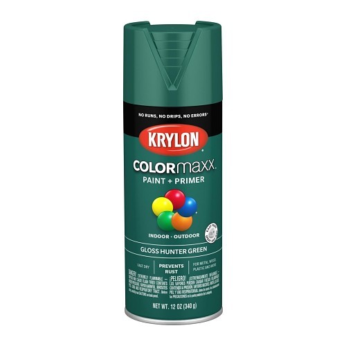 Sherwin-Williams Krylon® Diversified COLORMAXX 5523 Spray Paint, 12 oz Container, Liquid, Green, 10 min Curing Time