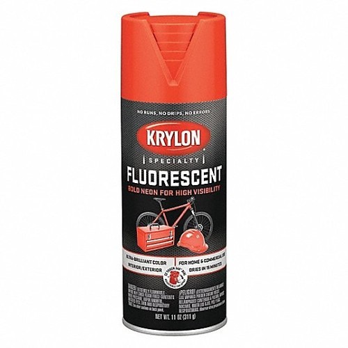 Sherwin-Williams Krylon® Diversified K03101777 Spray Paint, 11 oz Container, Liquid, Red-Orange, 15-18 sq-ft Coverage, 15 min Curing Time