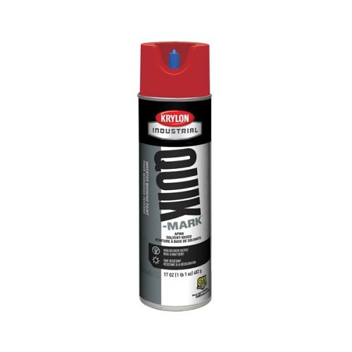 Sherwin-Williams Krylon® Diversified Quik-Mark™ A03611007 Spray Paint, 17 oz Container, Liquid, Safety Red, 468 ft Linear Coverage, 3 min Curing Time