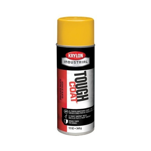 Sherwin-Williams Krylon® Diversified TOUGH COAT® A01310007 Spray Paint, 12 oz Container, Liquid, Yellow, 20 sq-ft Coverage, 15 min Curing Time