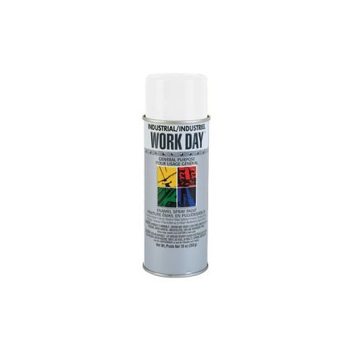 Sherwin-Williams Krylon® Diversified WORK DAY™ A04401000 Spray Paint, 10 oz Container, Liquid, White, 9-13 sq-ft Coverage, 12 min Curing Time