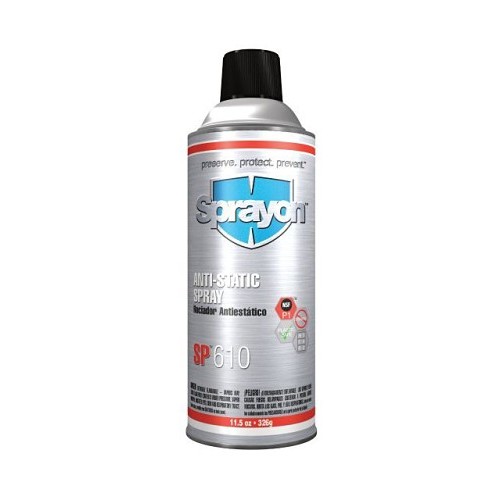 Sherwin-Williams Sprayon® SPRAYON610 Anti-Static Spray, 11.5 oz, Aerosol Can, Liquid, Vanilla