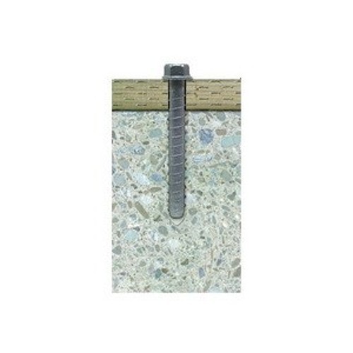 Simpson Strong-Tie® THD25134H Heavy Duty Screw Anchor, 1/4 in Dia, 1-3/4 in OAL, Hex Washer Head Drive, Carbon Steel, 1-5/8 in D Min Embedment