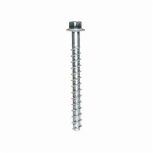 Simpson Strong-Tie® THD25300H Heavy Duty Screw Anchor, 1/4 in Dia, 3 in OAL, Hex Washer Head Drive, Carbon Steel, 1-5/8 in D Min Embedment