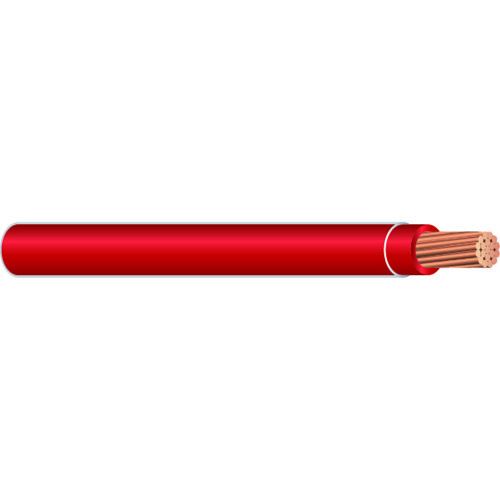 Southwire® 22975757 Copper Building Wire, Spool, 600 V, 1 Conductors, 10 AWG Conductor, Stranded Conductor, 500 ft Length, Red