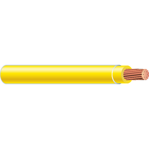 Southwire® 22978157 Copper Building Wire, Spool, 600 V, 1 Conductors, 10 AWG Conductor, Stranded Conductor, 500 ft Length, Yellow