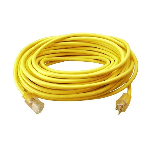 Southwire® 449784 Extension Cord, 125 VAC, 15 A, 12/3 AWG, 50 ft Cord, 3 Conductors