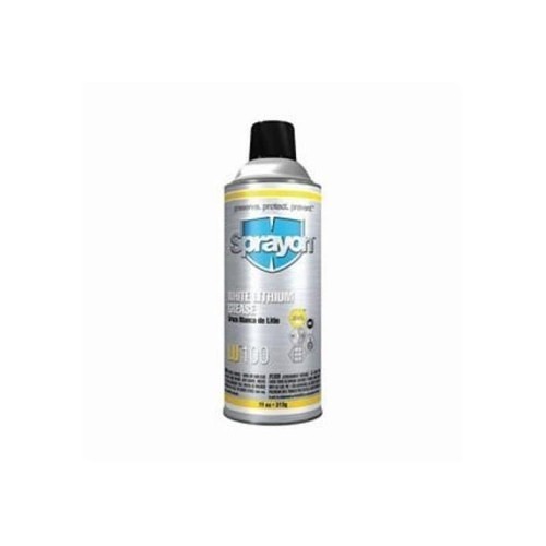 Sprayon Products S00100000 Lithium Grease, 16 oz Container, Aerosol Can Container, Liquid Form, White, -20 to 275 deg F