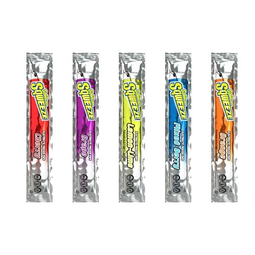 Sqwincher® Sqweeze® 159200201 Freezer Pops, Assorted Flavors: Cherry, Grape, Lemon-Lime, Mixed Berry, Orange, 3 oz