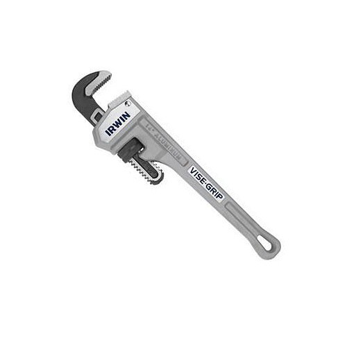 Irwin® Vise-Grip® 2074114 Heavy Duty Pipe Wrench, 2 in Pipe, 14 in OAL, Quick-Adjusting Jaw, Grey Cast Aluminum Handle, Spin Nut Adjustment