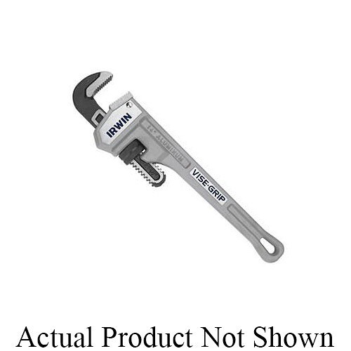 Irwin® Vise-Grip® 2074118 Heavy Duty Pipe Wrench, 2-1/2 in Pipe, 18 in OAL, Quick-Adjusting Jaw, Grey Cast Aluminum Handle, Spin Nut Adjustment