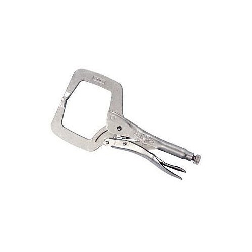 Irwin® Vise-Grip® Original™ 275 24R Fixed Tip Standard Locking C-Clamp With Regular Tip, Nickel Plated, 15-1/2 in D Throat, 10 in Jaw Opening, 24 in L Jaw, Alloy Steel