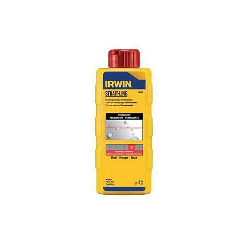 Irwin® Strait-Line® 64902 Permanent Marking Chalk, Red, 8 oz Capacity, Squeeze Bottle Package