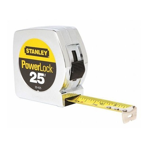 Stanley® Black & Decker DeWALT® 33-425 Measuring Tape, 25 ft Blade Length, 1 in Blade Width, Steel Blade, Measuring System: SAE, Graduations: 1/16 in