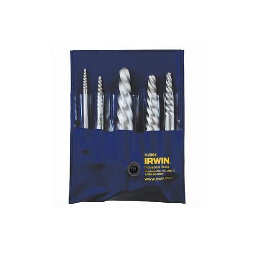 Stanley® Black & Decker Irwin® Hanson® 53545 Screw Extractor Set, 6 Piece, Spiral Flutes