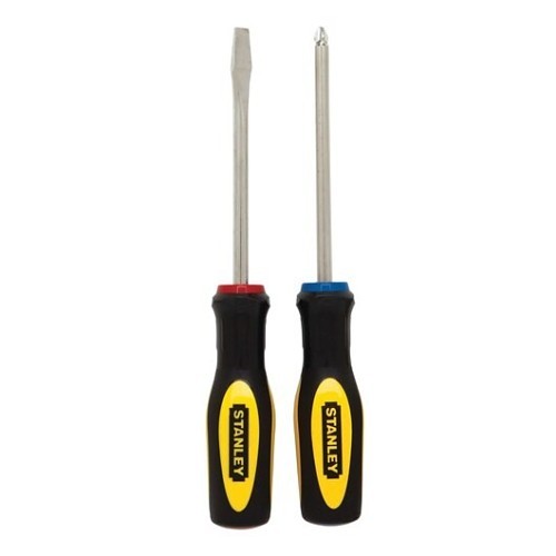 Stanley® Black & Decker Stanley® 60-020 Screwdriver Set, Imperial, 2 Piece, No ESD-Safe, No Insulated, Standard/Phillips® Screwdriver Types Included, Alloy Steel, Nickel Plated