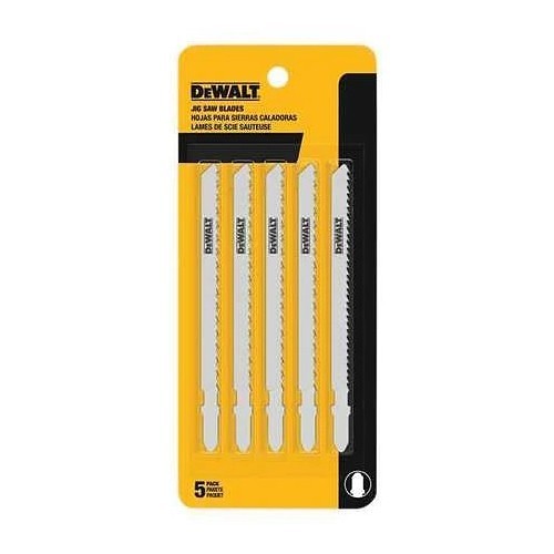 Stanley® Black & Decker DeWALT® DW3753-5 Jig Saw Blade, 4 in Length, 6 TPI, Cobalt Alloy Steel Body, Applicable Materials: Wood