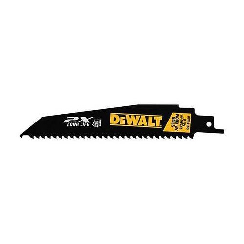 Stanley® Black & Decker DeWALT® DWA4166 Reciprocating Saw Blade, 6 in Length, 6 TPI, High Speed Steel Body