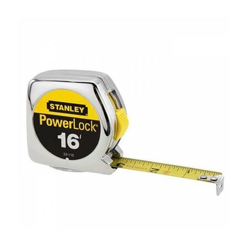 Stanley® Black & Decker ST33116 Measuring Tape, 16 ft Blade Length, 3/4 in Blade Width, Steel Blade, Graduations: ft & in