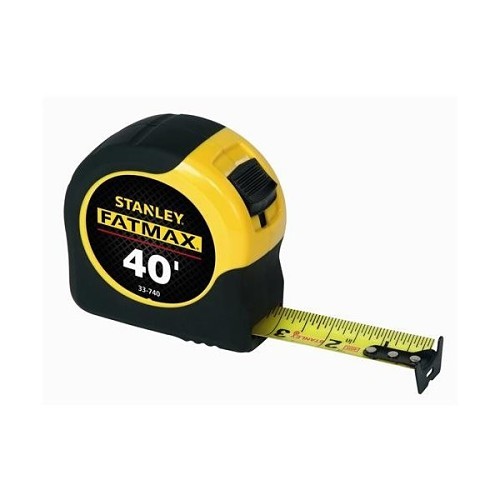 Stanley® Black & Decker ST33740L Measuring Tape, 40 ft Blade Length, 1 1/4 in Blade Width, Steel Blade, Measuring System: SAE