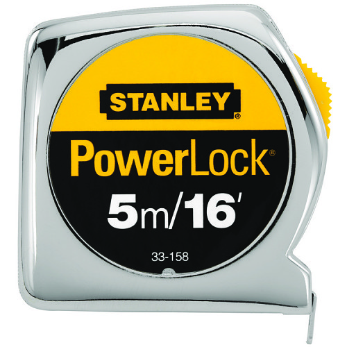 Stanley Black & Decker STANLEY® 33-158 Tape Rule, 16 ft Blade Length, 3/4 in Blade Width, Mylar® Polyester Film Blade, Imperial/Metric Measuring System