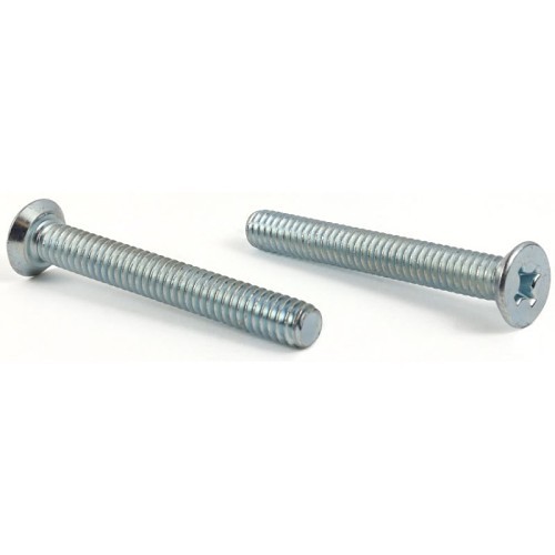 Machine Screw, Imperial, #4-40 Diameter - Thread Size, 3/16 in Overall Length, 18-8 Stainless Steel, Flat Undercut Head, Plain Plated Finish, Phillips Drive