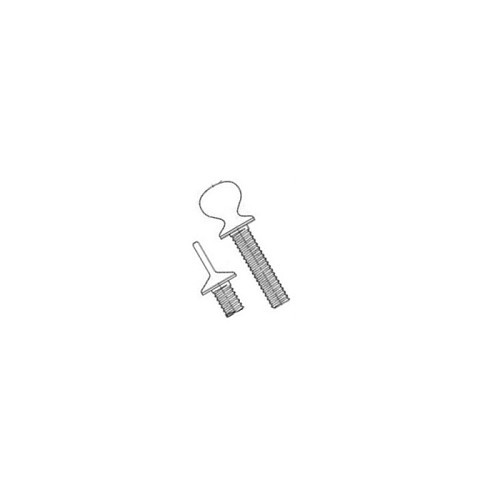 Thumb Screw, Imperial, Stainless Steel, #8-32 Diameter - Thread Size, 1/2 in Overall Length, Shoulder