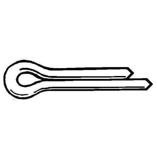 Cotter Pin, 3/32 in Diameter, 2 in Overall Length, 18-8 Stainless Steel