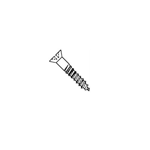 Wood Screw, Imperial, #4 Diameter - Thread Size, 5/8 in L, Flat Head, Brass, Phillips Drive