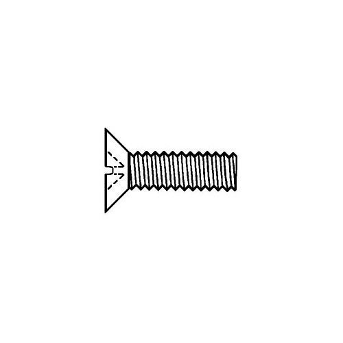 Machine Screw, Imperial, #10-32 Diameter - Thread Size, 1/2 in Overall Length, Flat Head, Black, Phillips Drive