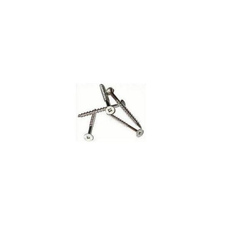 Deck Screw, #12 Screw, 5 in Overall Length, 18-8 Stainless Steel, Square Drive