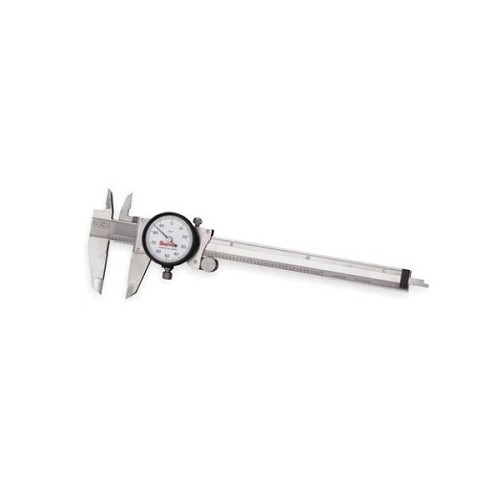 Starrett® Starrett® 120A-6 Dial Caliper, Measuring Range: 0 to 6 in, Graduations: 0.001 in, 1-1/2 in Jaw Depth, Stainless Steel