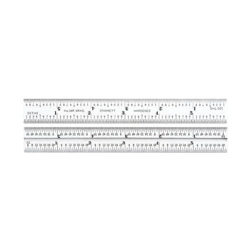 Starrett® Starrett® CB4-4R Combination Square Blade, 4 in Blade Length, Graduations: 4R – 8ths, 16ths, Quick-Reading 32nds, 64ths