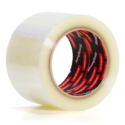 Stronghold SHH16 Sealing Tape, 110 yd Length, 3 in Width, 1.6 mil Thickness, Hot Melt Material Type, Polypropylene Backing, Clear