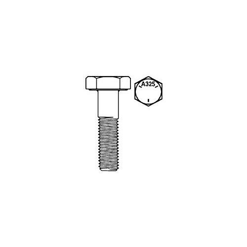 Structural Bolt, Imperial, 1 in-8 Diameter - Thread, 3 in Length Under Head, Plain