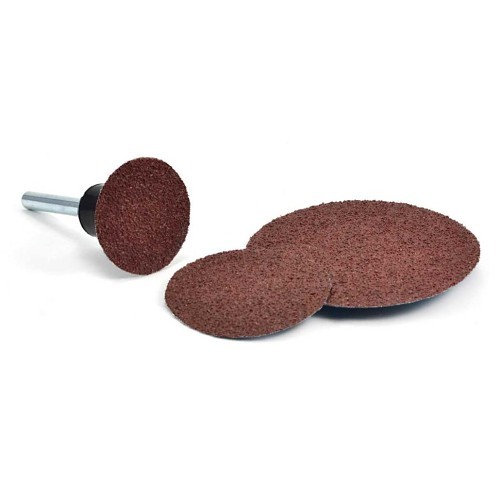 Quick-Change Disc, 3 in Disc Dia, 36 Grit, Aluminum Oxide Abrasive, Type TR Attachment