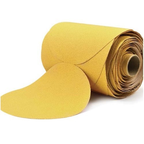 PSA Disc, 6 in Disc Dia, 150 Grit, Aluminum Oxide Abrasive, Paper Backing