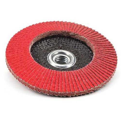 Coated Abrasive Flap Disc, 4-1/2 in Disc Dia, 5/8-11 in Center Hole, 80 Grit, Medium Grade, Ceramic Abrasive, Type 29 Disc