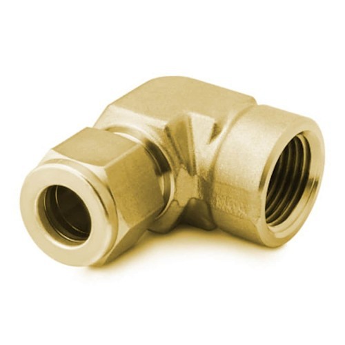 Swagelok® B-1010-8-8 Pipe Female Elbow, Fitting/Connector: 90 deg Elbow, 5/8 x 1/2 in Nominal, Tube OD x FNPT End Style, Brass