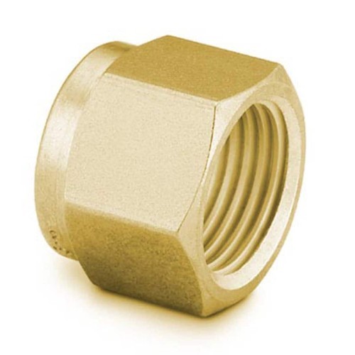 Swagelok® B-602-1 Hydraulic Nut, 3/8 in Thread, 11/16 in Width, 0.56 in Height, Brass