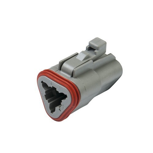 TE Connectivity DT06-3S Connector Plug, 250 VAC/VDC, 13 A