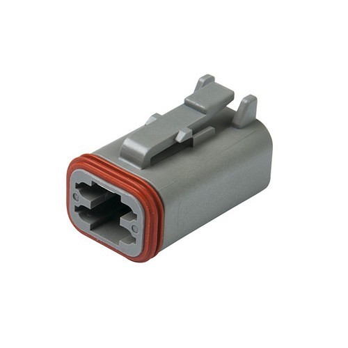 TE Connectivity DT06-4S Connector Plug, 250 VAC/VDC, 13 A