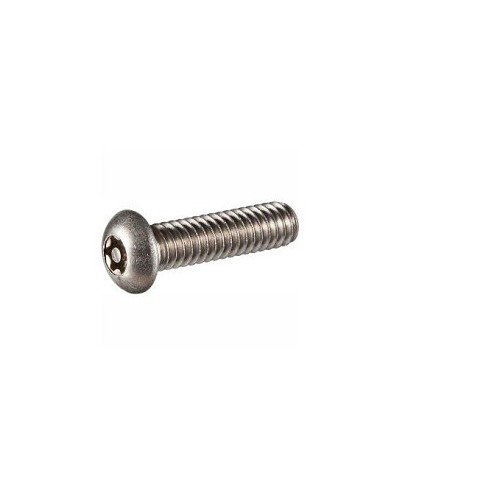 Tamper-Pruf 91750 Machine Screw, Imperial, 1/4 in-20 Diameter - Thread Size, 2-1/2 in Overall Length, 18-8 Stainless Steel, Flat Head, Plain Plated Finish, Torx Pin/6-Lobe Drive