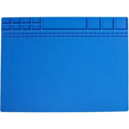 Tecktoo B0727RK3QF Soldering Work Mat, Silicone, Blue