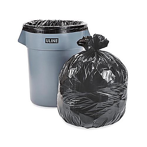 S-11678 Trash Liner, 55 to 60 gal, LDPE, Black