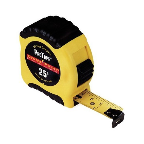 U.S. Tape CenterPoint 50035 Tape Measure, 25 ft Blade Length, 1 in Blade Width