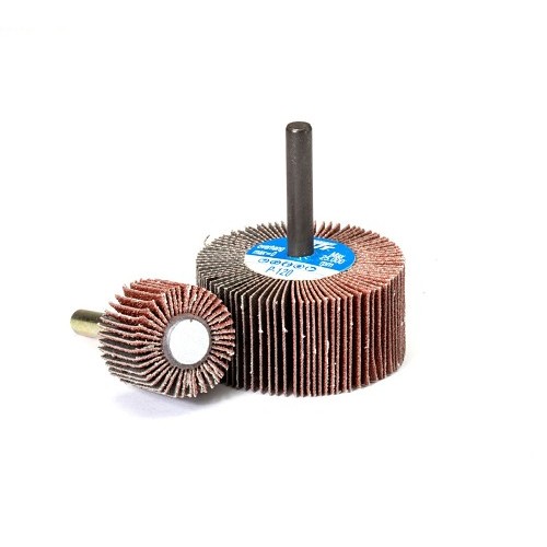 UA® SAIT® 70081 Coated Abrasive Flap Wheel, 3 in Wheel Dia, 1/2 in Face Width, 1/4 in Shank Dia, 80 Grit, Aluminum Oxide Abrasive