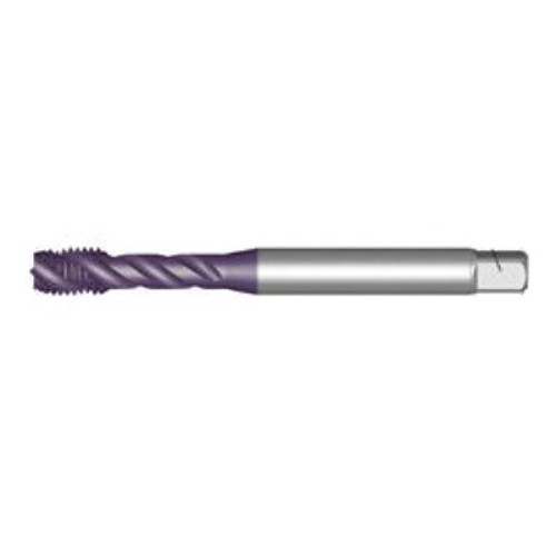 Union Butterfield® 6204892 1676AP MXL Applix® High Performance Union Butterfield® Spiral Flute Tap, Right Hand Cutting, 1/4-20 Thread, H5 Thread Limit, Semi-Bottoming Chamfer, Right Hand Flute Direction, 3 Flutes, TiCN Coated, HSS