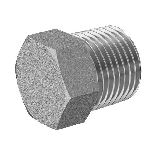 Pipe Plug, 3/8-18 Nominal, NPT Male, 3000 psi Pressure, Titanium